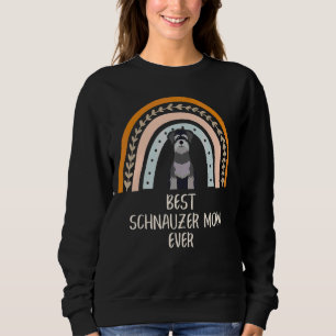 Sweatshirt Meilleur Schnauzer Maman Ever Chien Boho Arc-en-ci