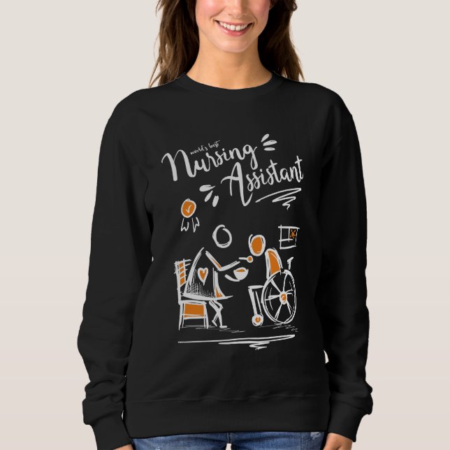 Sweatshirt Meilleure assistante en soins infirmiers du monde, (Devant)