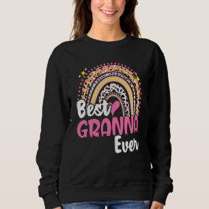 Sweatshirt Meilleure Granna Jamais Drôle Léopard Rose Mère Ar