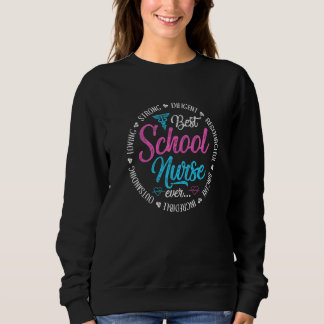 Sweatshirt Meilleure Infirmière Scolaire Jamais Appréciation 