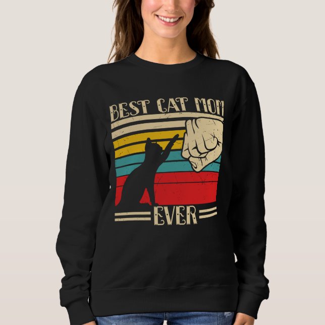Sweatshirt Meilleure Maman de Chat de Tous les Temps (Devant)