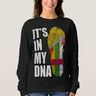 Sweatshirt Mélange Bhoutanais et centrafricain Drapeau ADN Hé