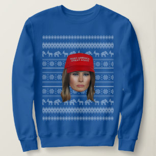 Sweatshirt Melania Trump MAGA Noël
