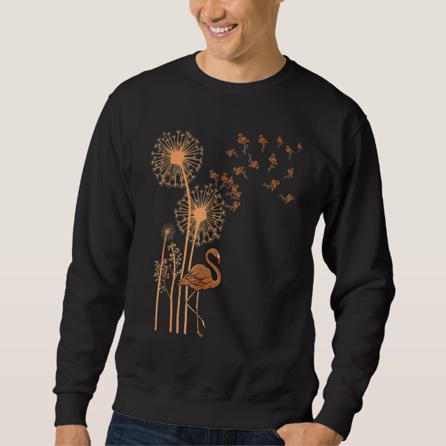 Sweatshirt Melanin Dandelion Flamingo Black History Month Cut (Devant)