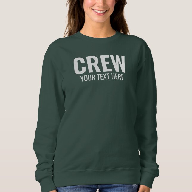 Sweatshirt Membre de l'équipage de l'équipe verte de Personna (Devant)