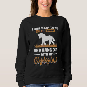 Sweatshirt Mème de cheval de trait pour un cavalier de Clydes