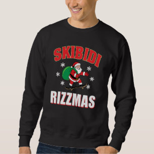 Sweatshirt Mème Skibidi Rizzmas Skateur Père Noël