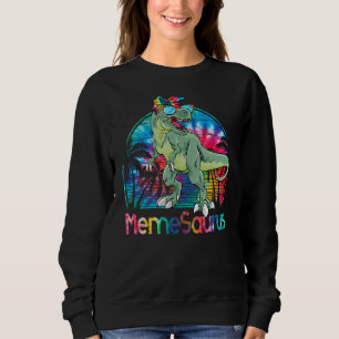 Sweatshirt Memesaurus Rex Dinosaur Tie Dye Meme Saurus Mère