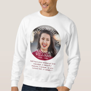 Sweatshirt Mémorial personnalisé avec photo et texte