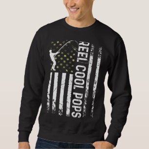 Sweatshirt Mens American Flag Reel Cool Pops Pour Daddy Husba