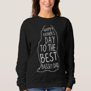 Sweatshirt Mens Basset Hound Papa Bonne Fête des pères Au Mei
