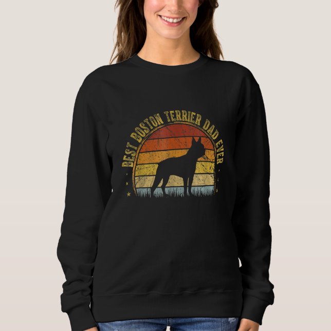 Sweatshirt Mens Best Boston Terrier Dad Ever Outfit Fathers D (Devant)