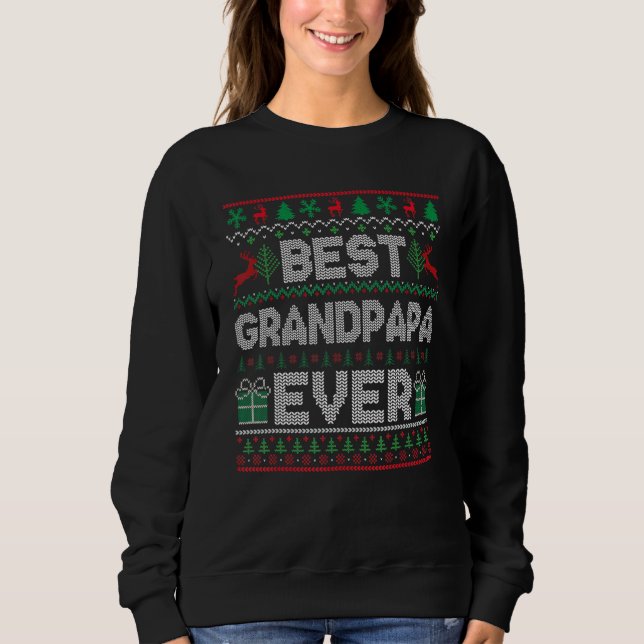 Sweatshirt Mens Best Grandpapa Ever Christmas Pajamas Matchin (Devant)