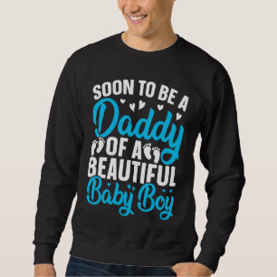 Sweatshirt Mens Bientôt Être Un Papa D'Un Beau Bébé Garçon D