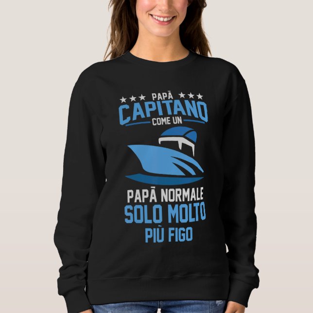 Sweatshirt Mens Capitaine Papa Bateau de mer (Devant)