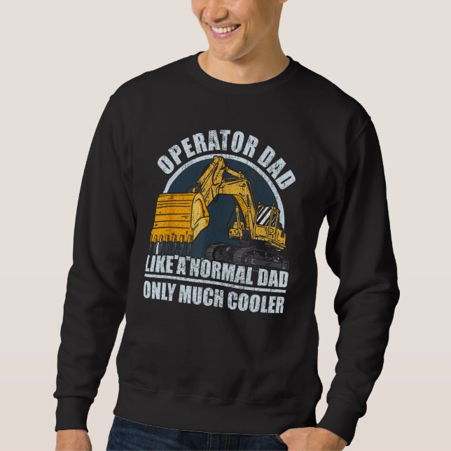 Sweatshirt Mens Construction Worker Heavy Equipment Excavator (Devant)