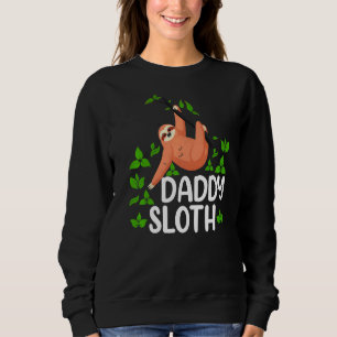 Sweatshirt Mens Daddy Sloth Fête des pères Lazy Papa correspo