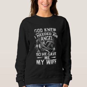 Sweatshirt Mens Famille Dieu A Vu Que J'Avais Besoin D'Un Ang