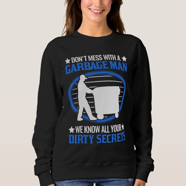Sweatshirt Mens Garbage Man Garbage Collection Ville Nettoyag (Devant)