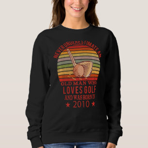 Sweatshirt Mens Golfjoueurs Vintage 2010 Anniversaire Gol