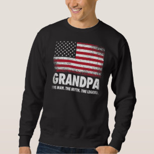 Sweatshirt Mens Grandpa L'Homme Mythe Légende Fête des pères 
