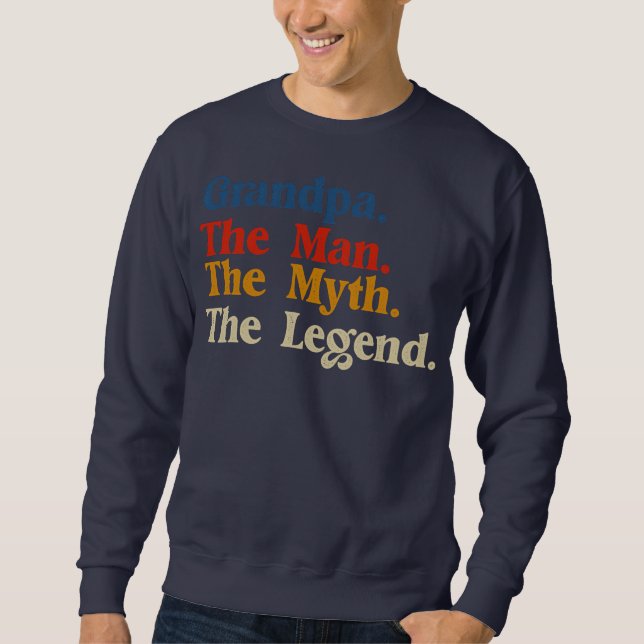 SWEATSHIRT MENS GRANDPA THE MAN (Devant)