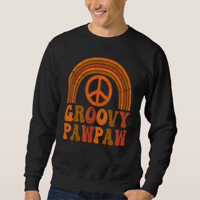 Sweatshirt Mens Groovy Pawpaw 70s Aesthetic Nostalgia 1970's  (Devant)