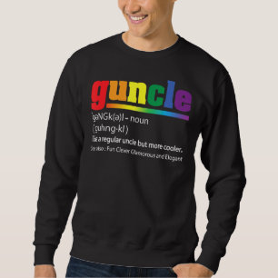 Sweatshirt Mens Guncle Définition Pour Gay Uncle Rainbow Colo