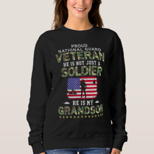 Sweatshirt Mens Il Est Un Solider Est Mon Grand-Fils National