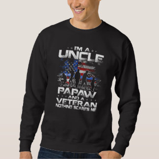 Sweatshirt Mens Je Suis Un Oncle Un Papaw Et Un Vétéran Rien 