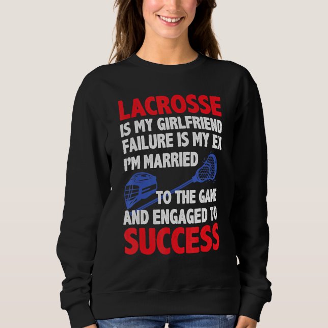 Sweatshirt Mens Lacrosse Merch - Joli Joueur de crosse (Devant)