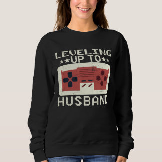 Sweatshirt Mens Leveling Up to Husband Bachelor Party Gamer E