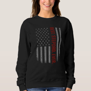 Sweatshirt Mens Meilleur Stepdad Jamais Drapeau Américain Pou