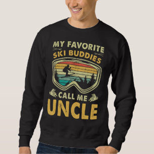 Sweatshirt Mens Mes Épouses De Ski Préférées Appelez-Moi Oncl