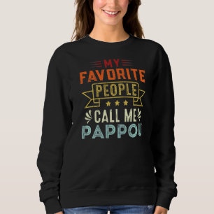 Sweatshirt Mens Mes Gens Favoris M'Appelent Pappou Retro Fath