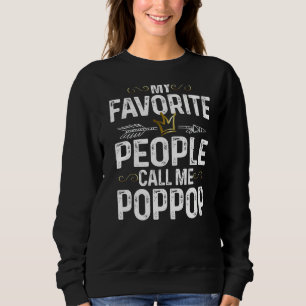 Sweatshirt Mens Mes gens favoris m'appellent Poppop King Crow