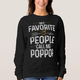 Sweatshirt Mens Mes gens favoris m'appellent Poppop King Crow