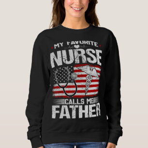 Sweatshirt Mens Mon Infirmière Favorite M'Appelle Père Pat Nu