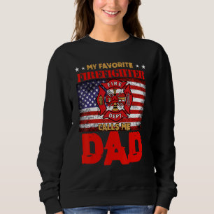 Sweatshirt Mens Mon Pompier Favori M'Appelle Papa Pompier