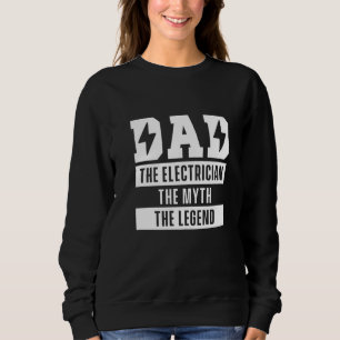 Sweatshirt Mens Papa Electricien Lineman Artiste Père High