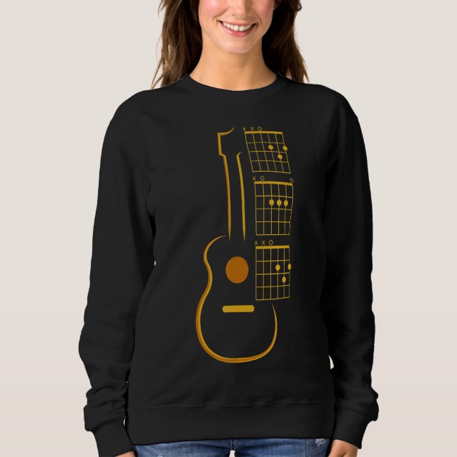 Sweatshirt Mens Papa Guitare Chords Pour Père Guitariste Père (Devant)