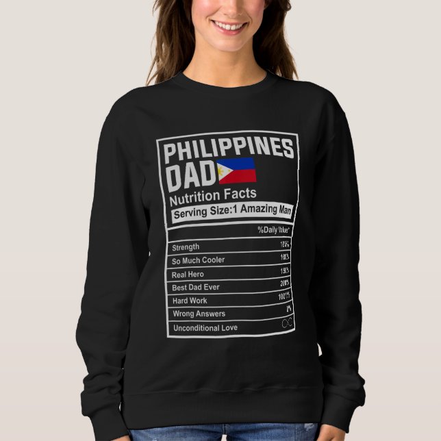 Sweatshirt Mens Philippines Dad Nutrition Facts Father's Day  (Devant)