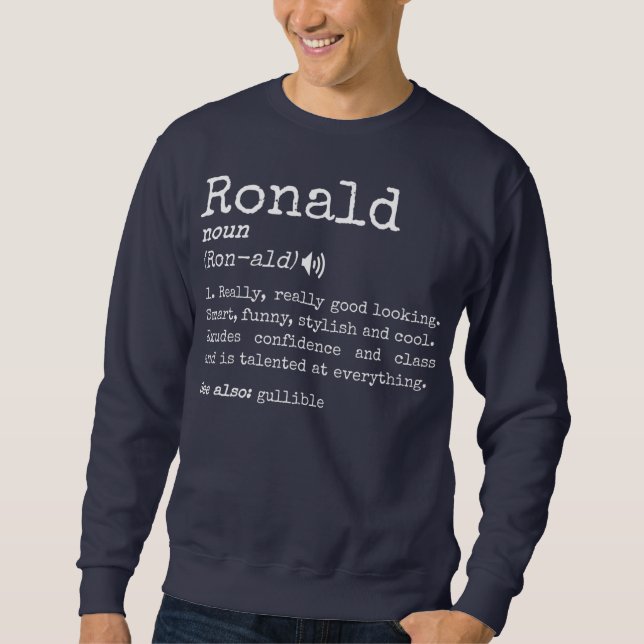 Sweatshirt Mens Prank Prénom Dictionnaire Signification Drôle (Devant)