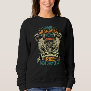 Sweatshirt Mens Real Grandpas Ride Motos Pour Grandfath