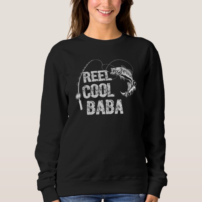 Sweatshirt Mens Reel Cool Baba Design Avec Poisson Et Pêche R (Devant)