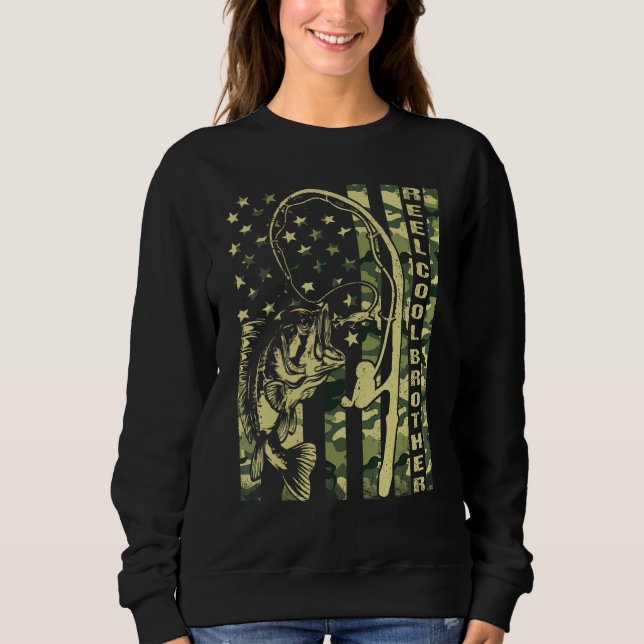 Sweatshirt Mens Reel Cool Brother Camouflage American Flag Fa (Devant)