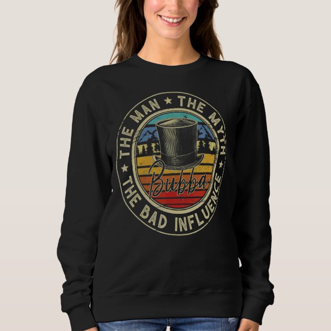 Sweatshirt Mens Retro Bubba L'Homme Le Mythe La Légende Pour (Devant)