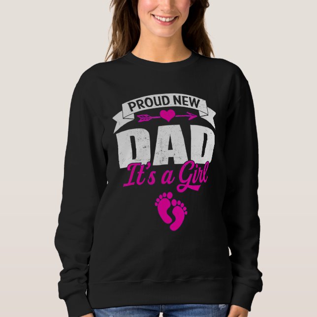 Sweatshirt Mens Retro Famille Fière Nouveau Papa C'est une fi (Devant)
