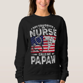 Sweatshirt Mens Retro Men My Favori Nurse Me Appelle Papaw Pa