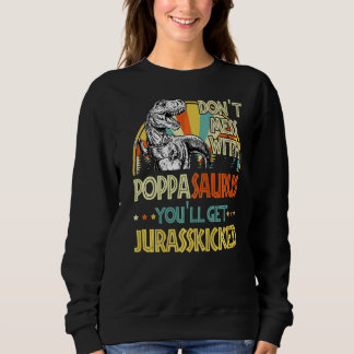 Sweatshirt Mens Retro Poppasaurus Dinosaur Rex Père Vintage